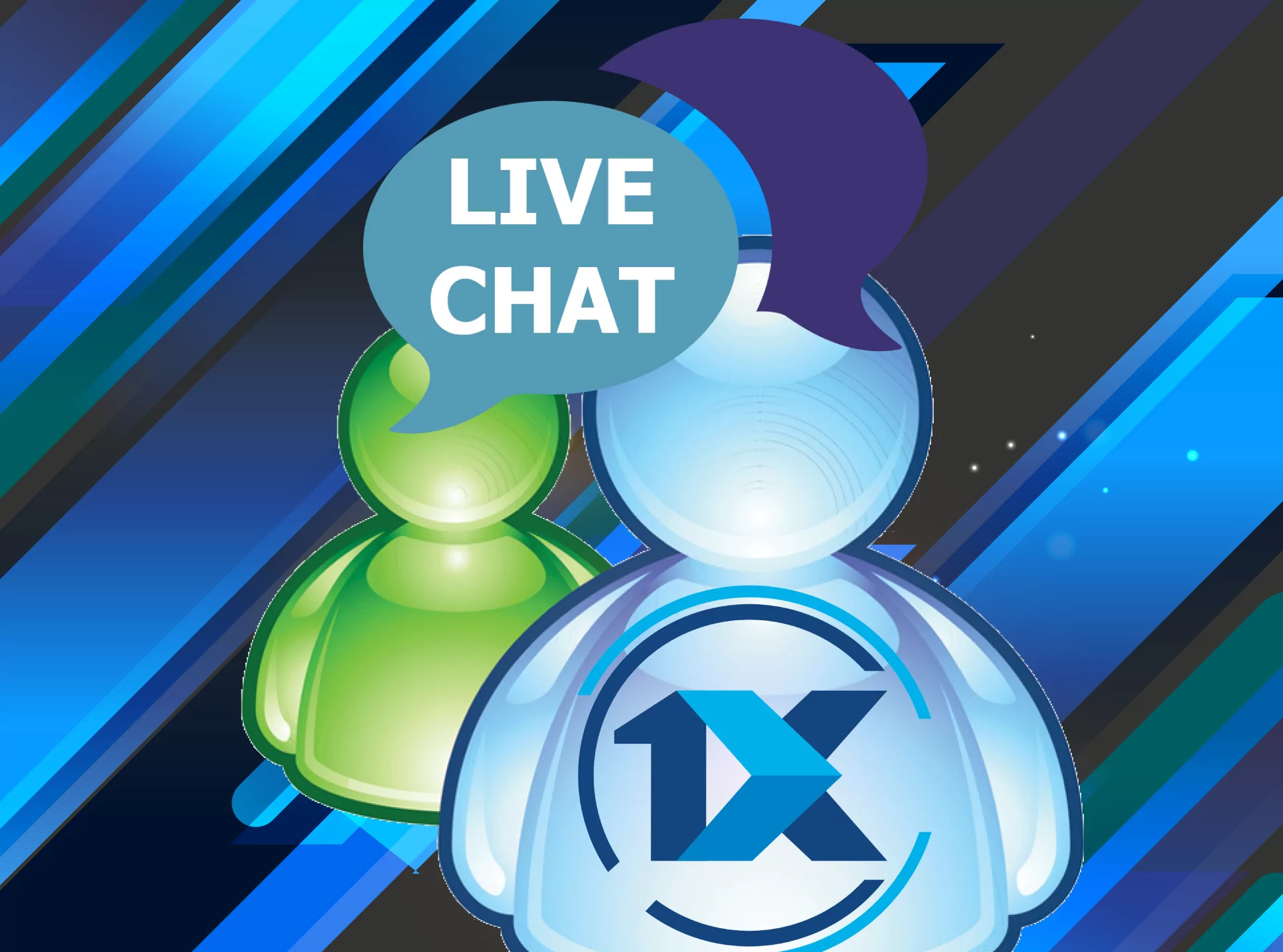 1xBet has an online chat on its site for urgent questions.