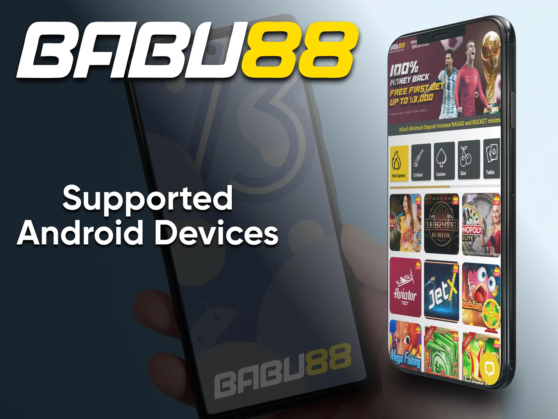 For games at Babu88 casino, use your smartphone.
