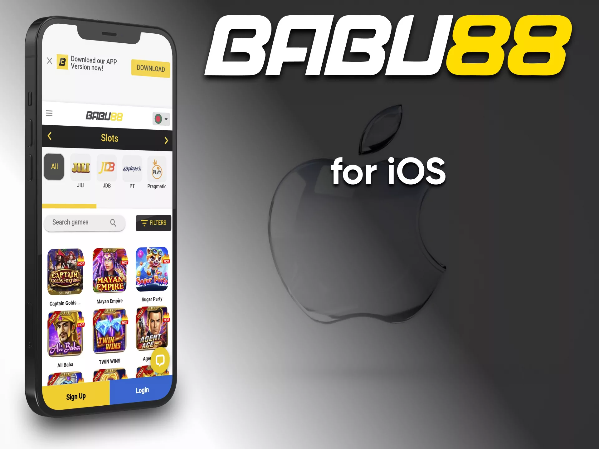 The Babu88 app can be installed for ios.