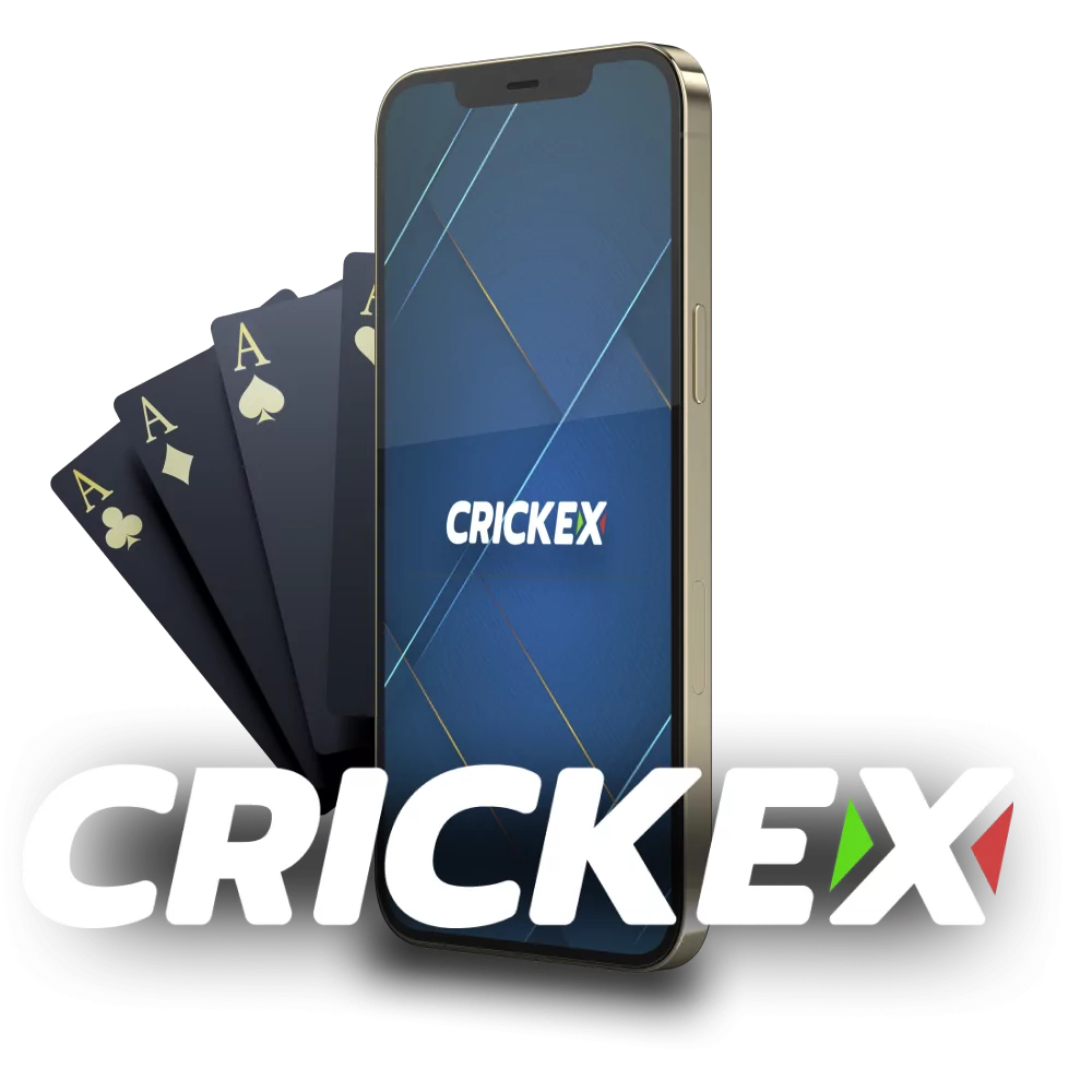 Install the application from Crickex for casino games.