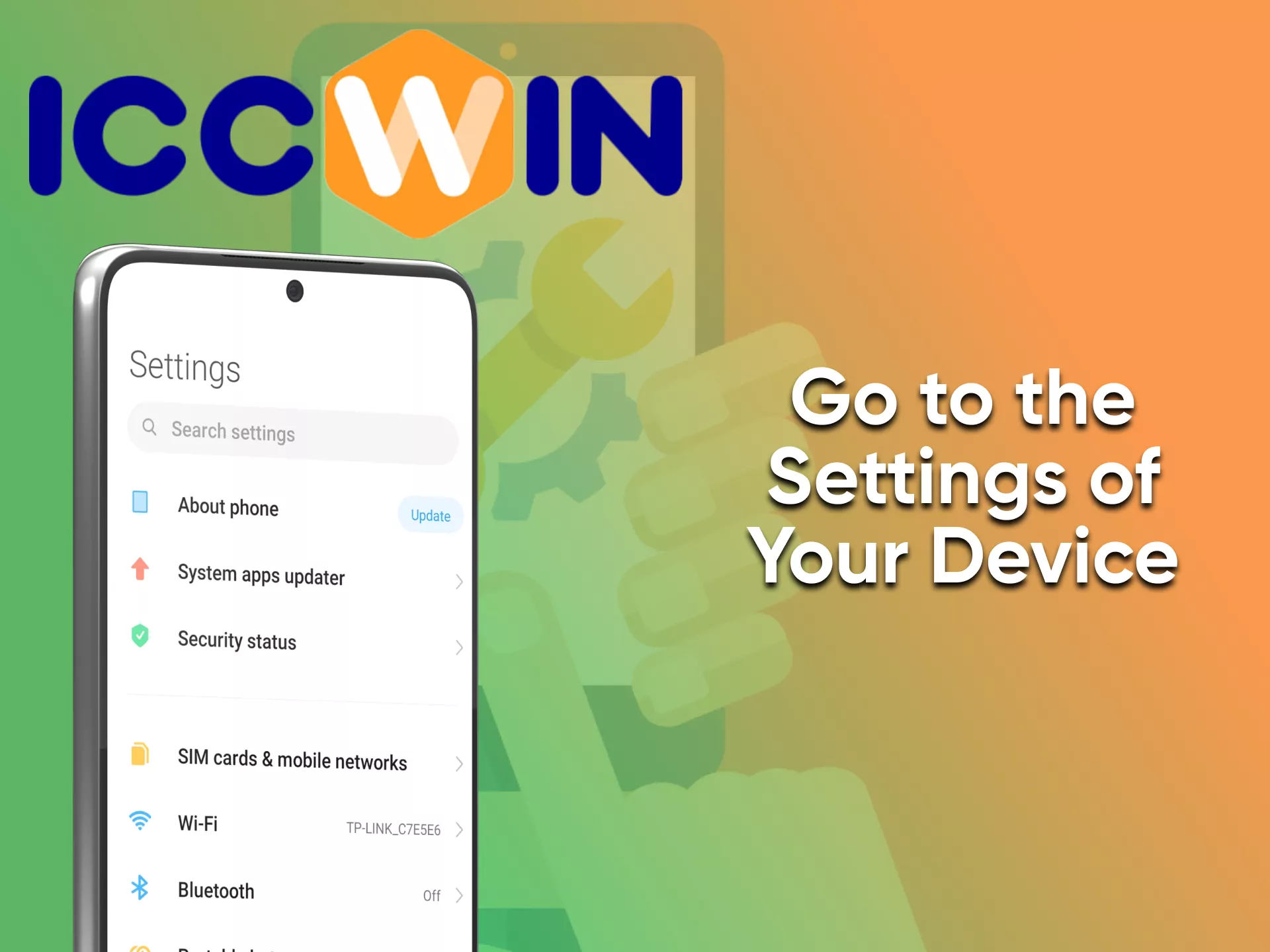 Download the application on your device from ICCWin.