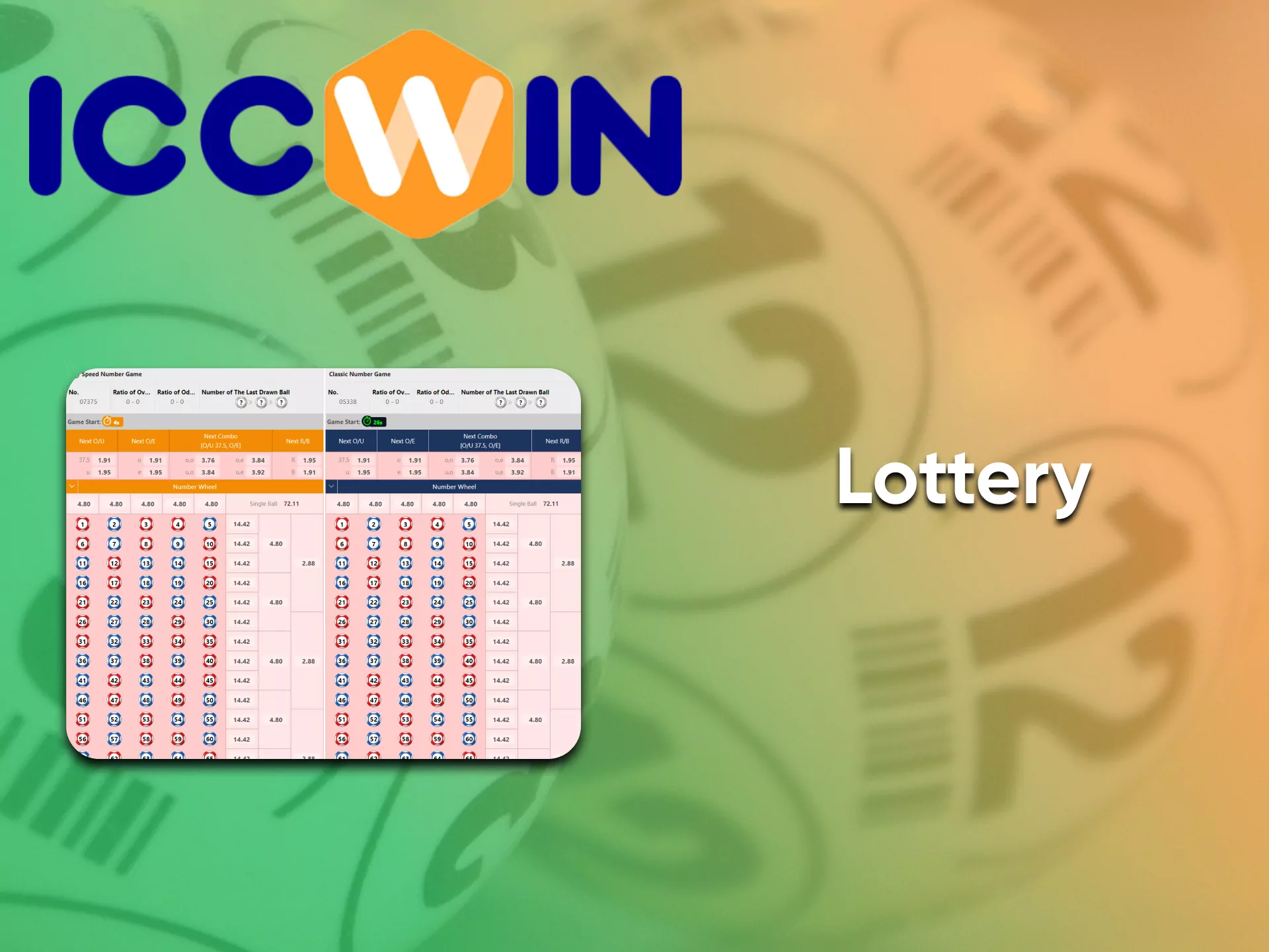 Play Lottery in the section from ICCWin.