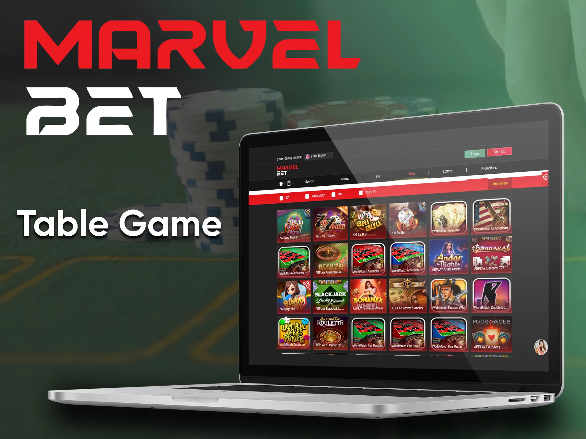 For Table games from Marvelet, go to the desired section.