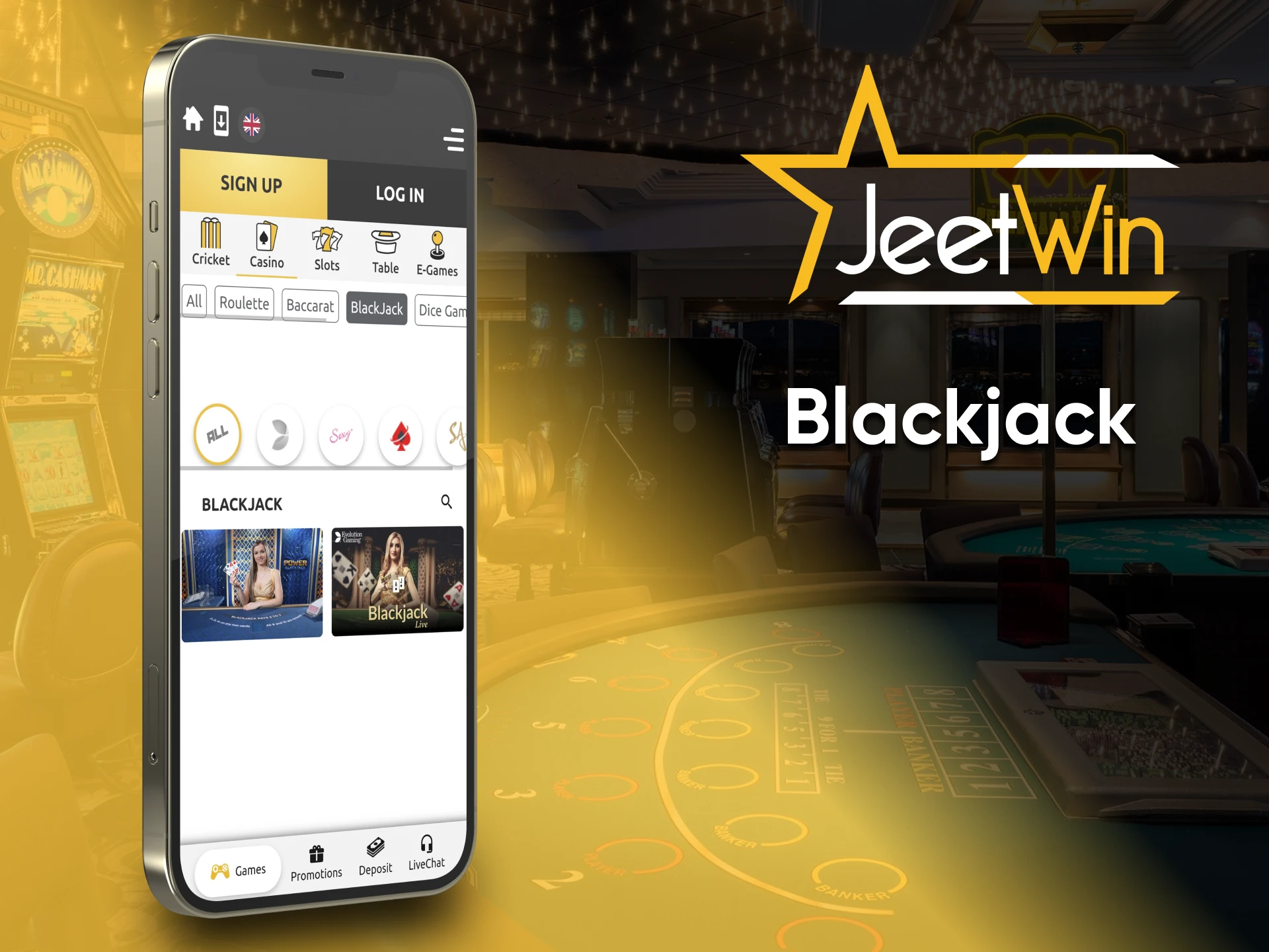 Blackjack is a game that you can play on Jeetwin.