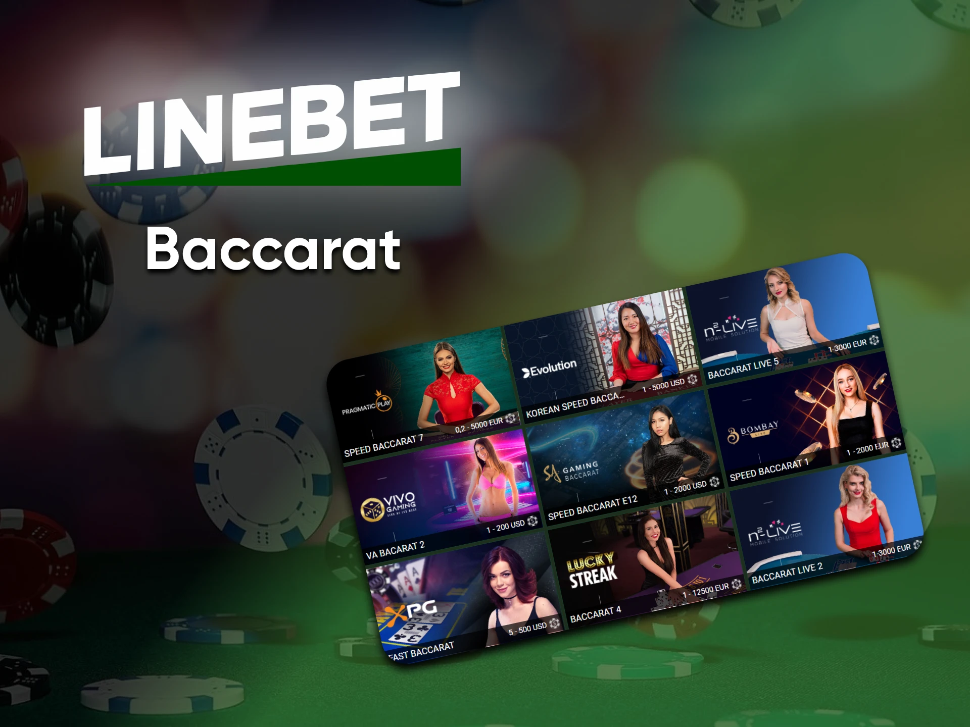 At Linebet casino you can play Baccarat.