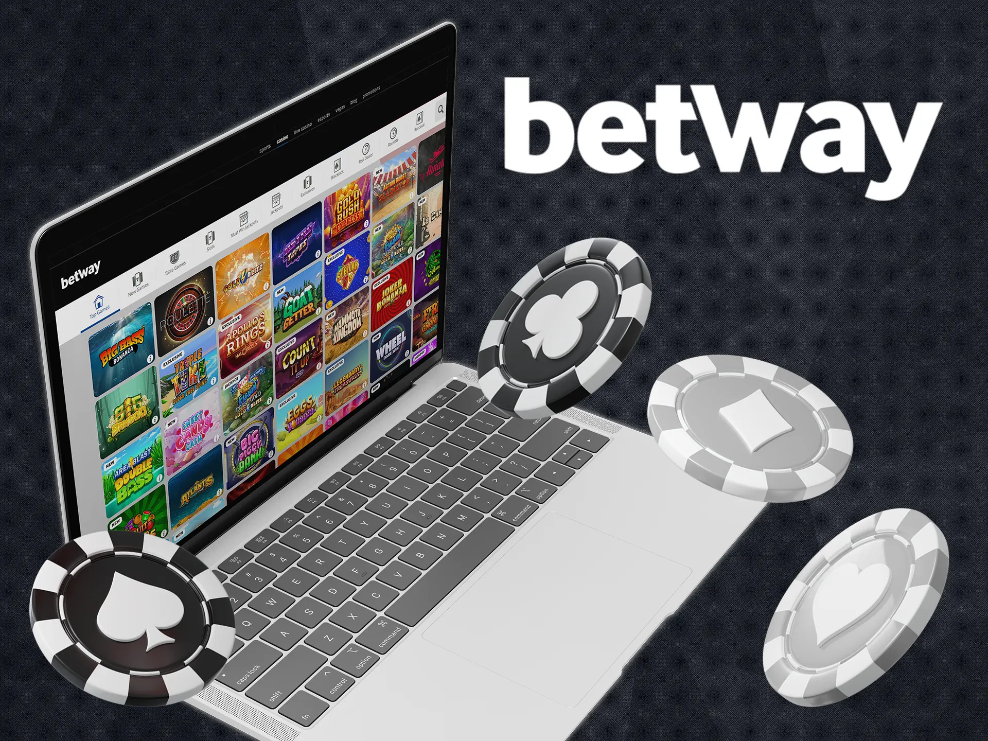 Play your favorite casino games in the Betway casino.