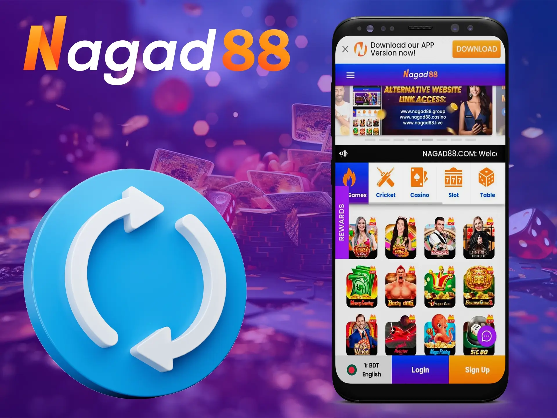 Update the Nagad88 app to get new features.
