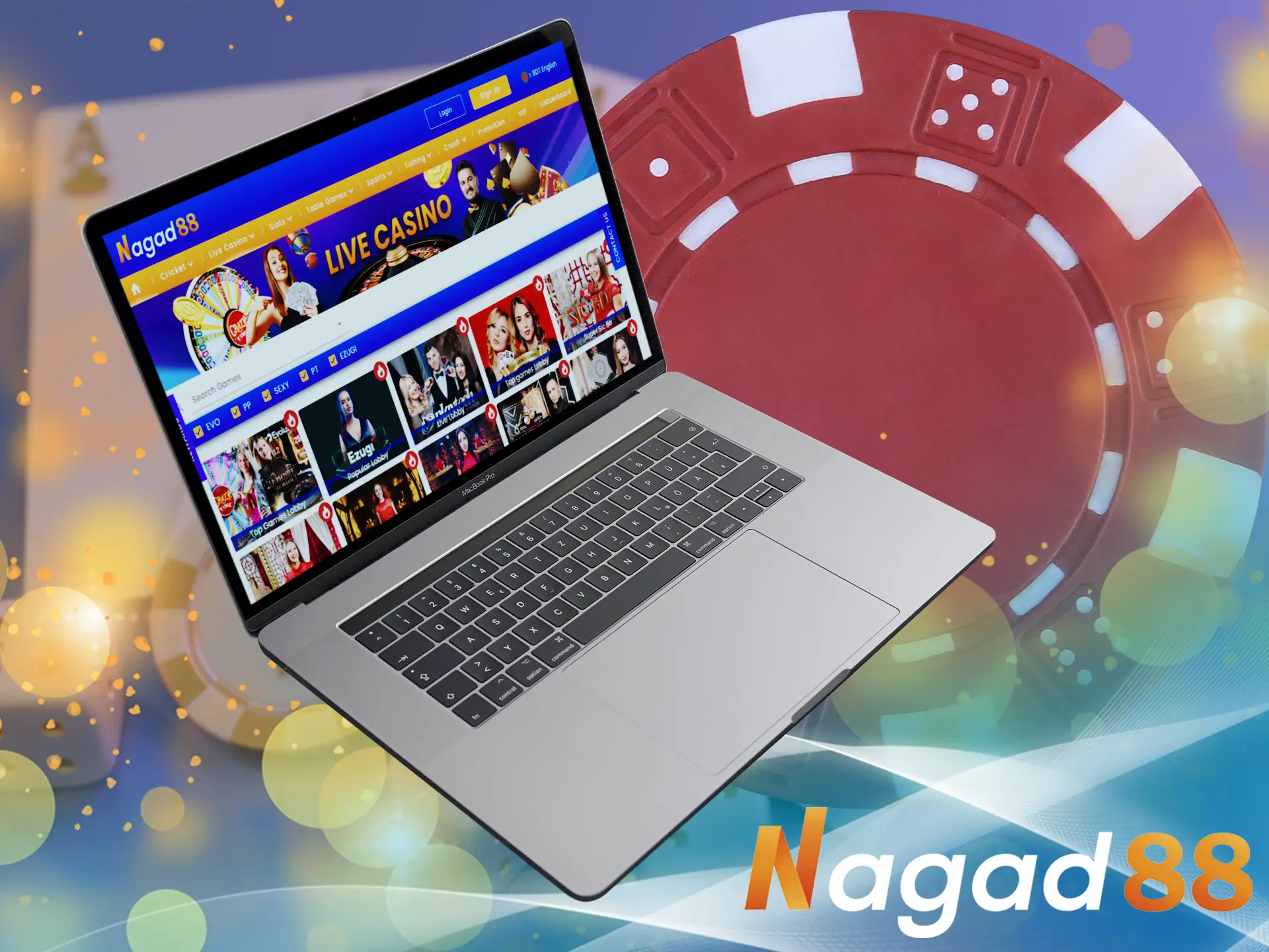 You can have a good time with the big screen of your computer, because this version of Nagad88 is universal and adapts to all resolutions.