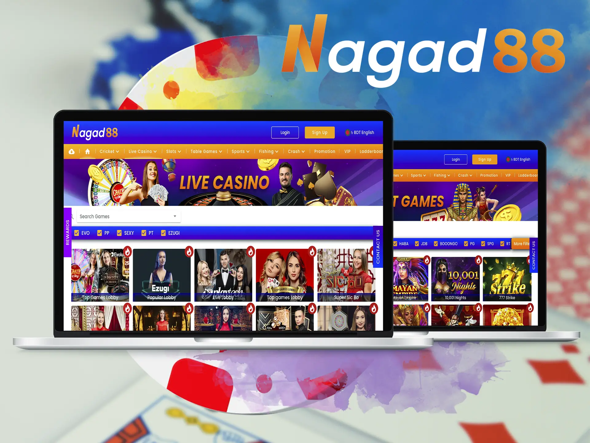Get the most out of your gaming experience with Nagad88's clever ui-ux design that works for different resolutions.
