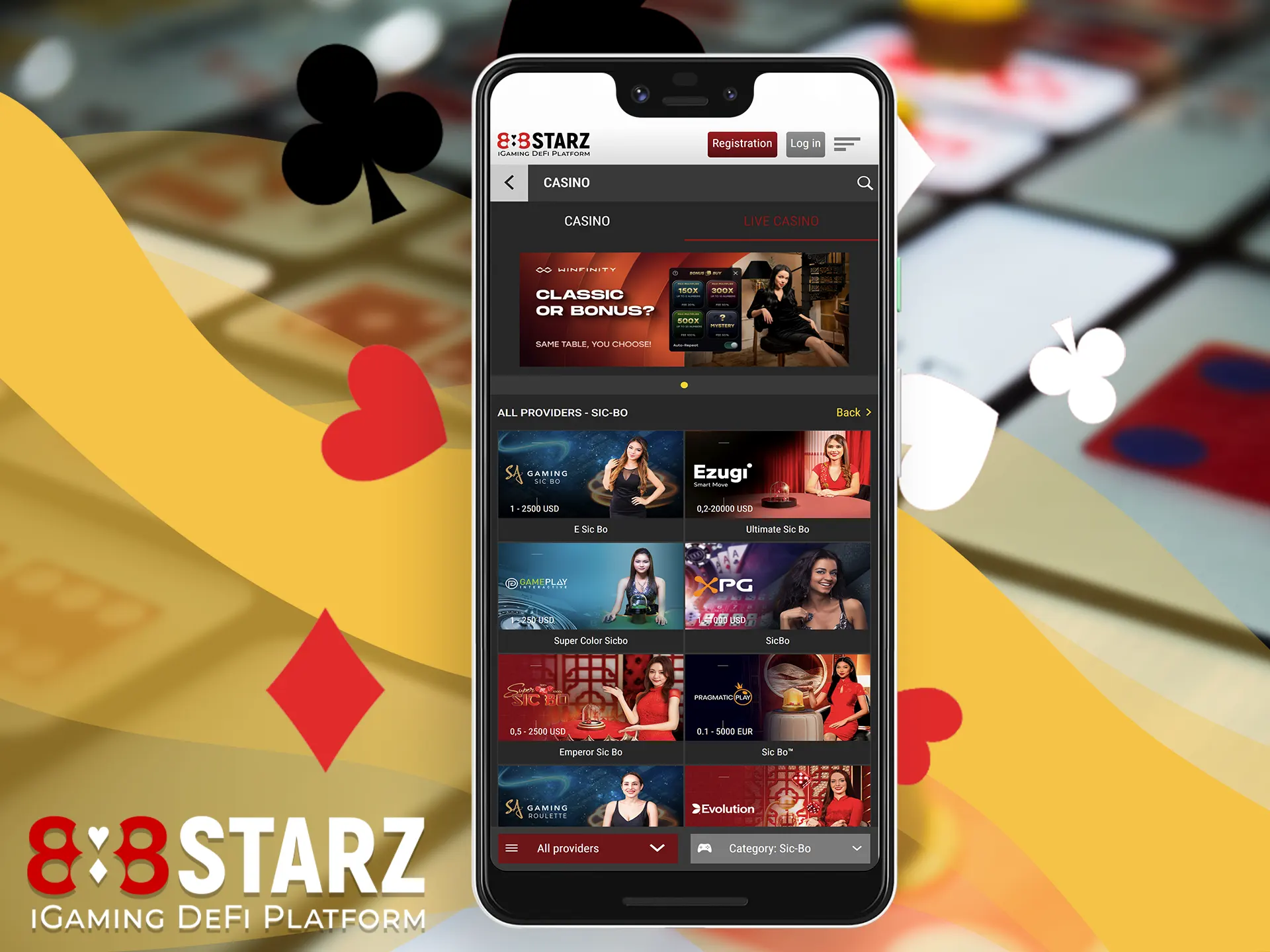 Try your hand at an exciting dice game on the 888starz platform.