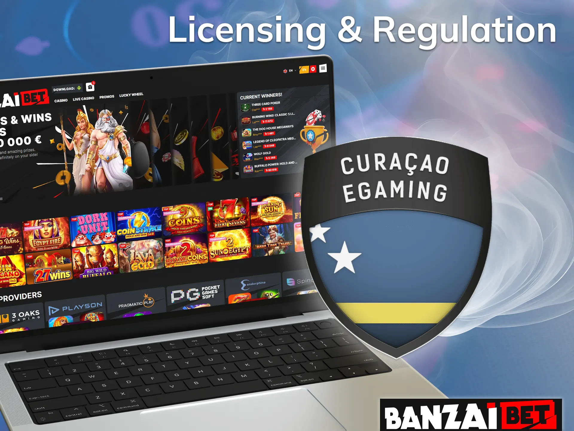 Banzai Bet is a licensed online casino.
