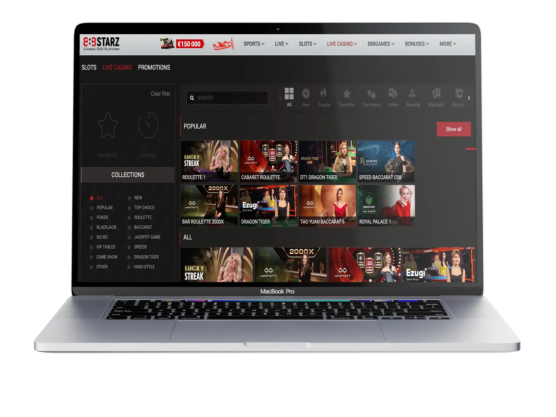 You'll make the most of your time on the elegant 888Starz website and app.
